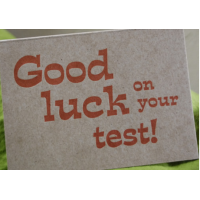 Good Luck on Your Test!
